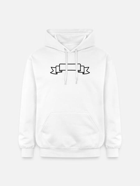 Nameplate pennant bow - Gildan Unisex Softstyle® Midweight Hoodie - white