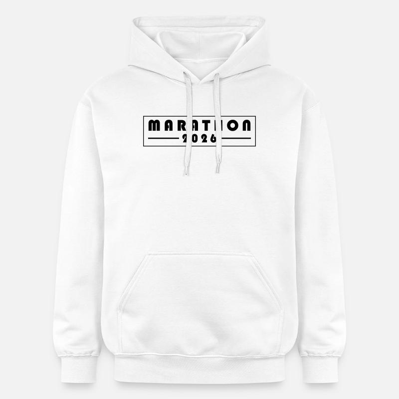 Marathon 2026 - Sweat à capuche Softstyle® Gildan Unisexe - blanc