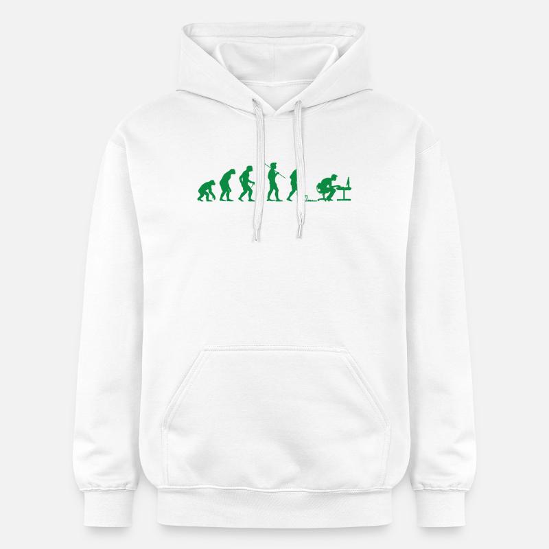 Programmierer Evolution Informatiker Entwickler - Gildan Unisex Softstyle® Midweight Hoodie - Weiß