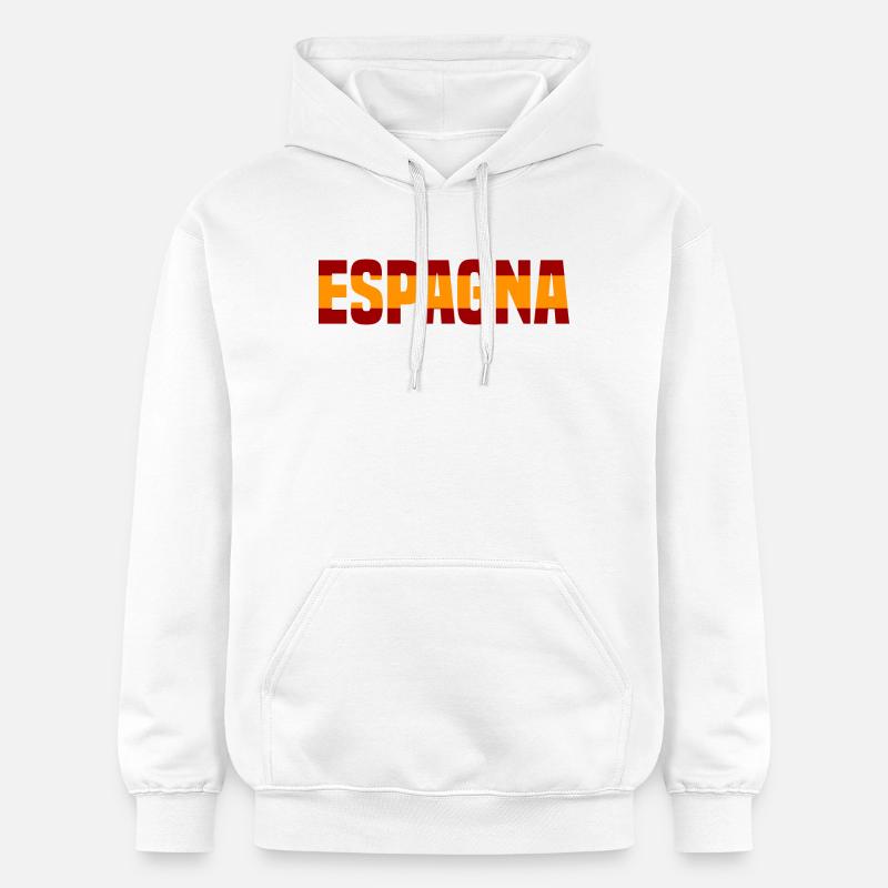 Espagna Contrasté - Sweat à capuche Softstyle® Gildan Unisexe - blanc