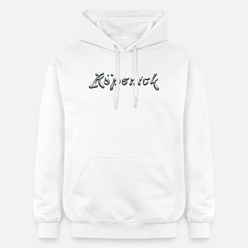 Typographie Köpenick Liquid Chrome - Sweat à capuche Softstyle® Gildan Unisexe - blanc