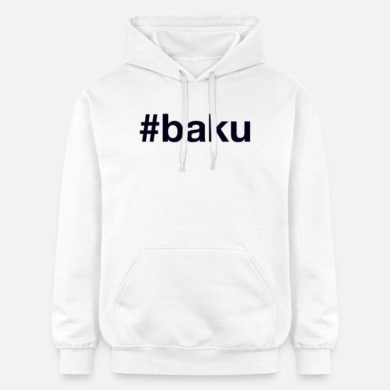 Bakou, Azerbaïdjan Aserbaïdjan, - Sweat à capuche Softstyle® Gildan Unisexe - blanc