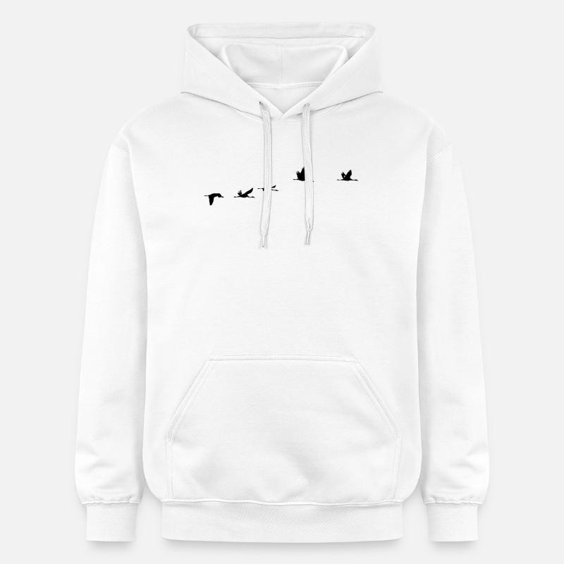 Oiseaux migrateurs Oiseaux - Sweat à capuche Softstyle® Gildan Unisexe - blanc