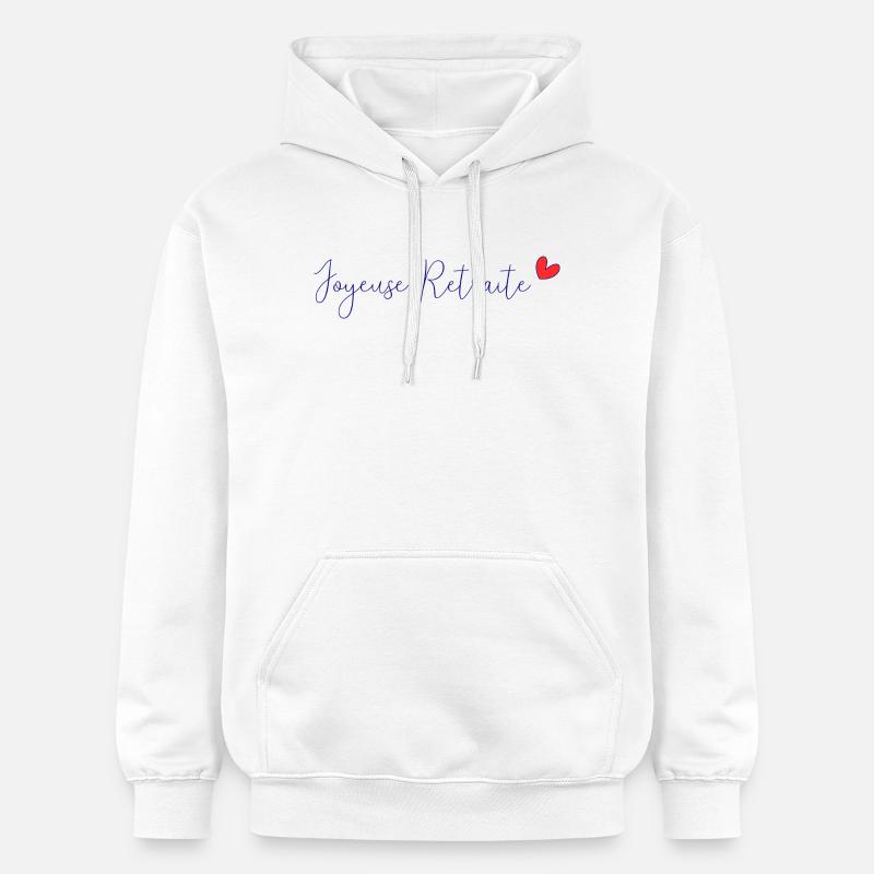 RETRAITE. BONNE RETRAITE. JOYEUSE RETRAITE - Sweat à capuche Softstyle® Gildan Unisexe - blanc