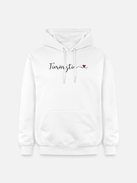 Tierärztin Design mit Herz - Gildan Unisex Softstyle® Midweight Hoodie - Weiß