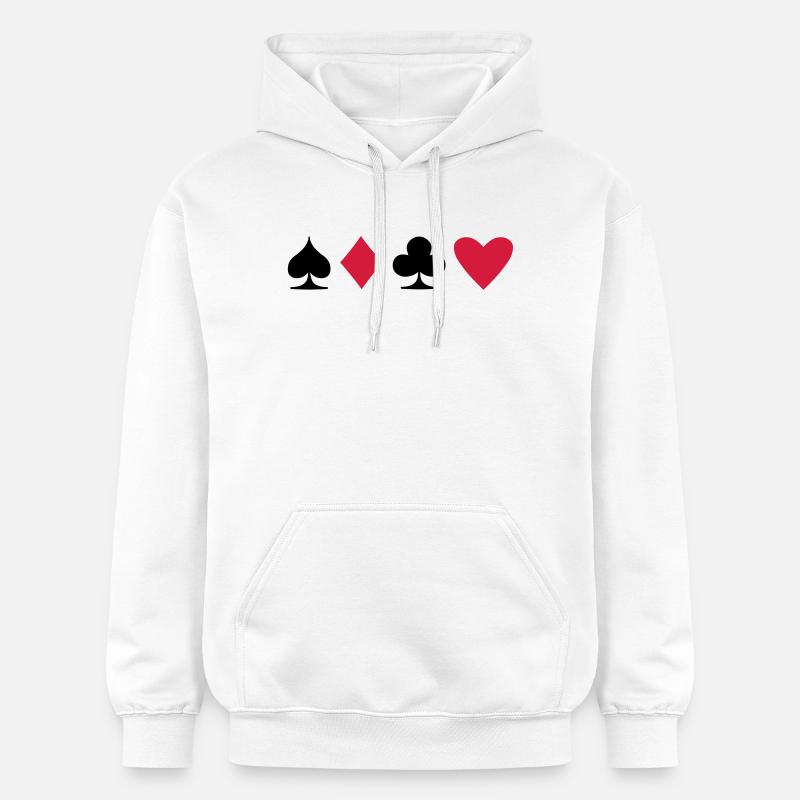 Poker Suit - Sweat à capuche Softstyle® Gildan Unisexe - blanc