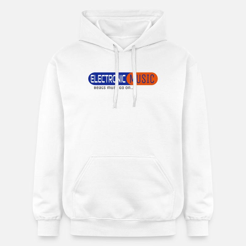 Electronic Music - Sweat à capuche Softstyle® Gildan Unisexe - blanc