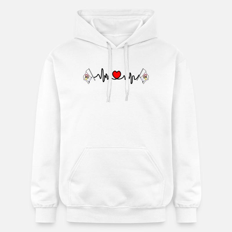 Fréquence cardiaque cardio pour l’Illinois - Sweat à capuche Softstyle® Gildan Unisexe - blanc