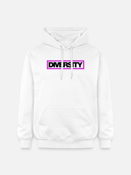 Diversité typographique Contour 2C - Sweat à capuche Softstyle® Gildan Unisexe - blanc