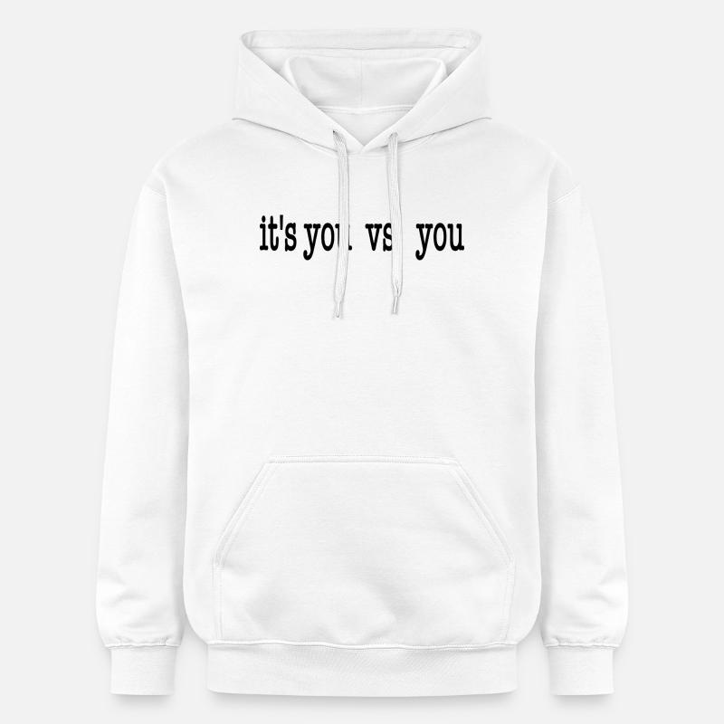 C’est vous contre vous - Noir - Sweat à capuche Softstyle® Gildan Unisexe - blanc