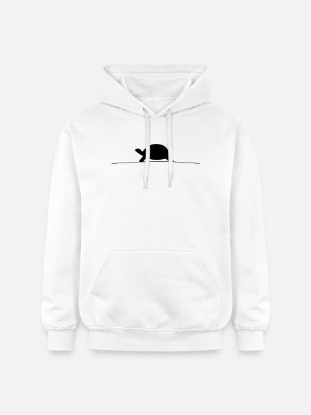 Turtle Silhouette - Gildan Unisex Softstyle® Midweight Hoodie - white