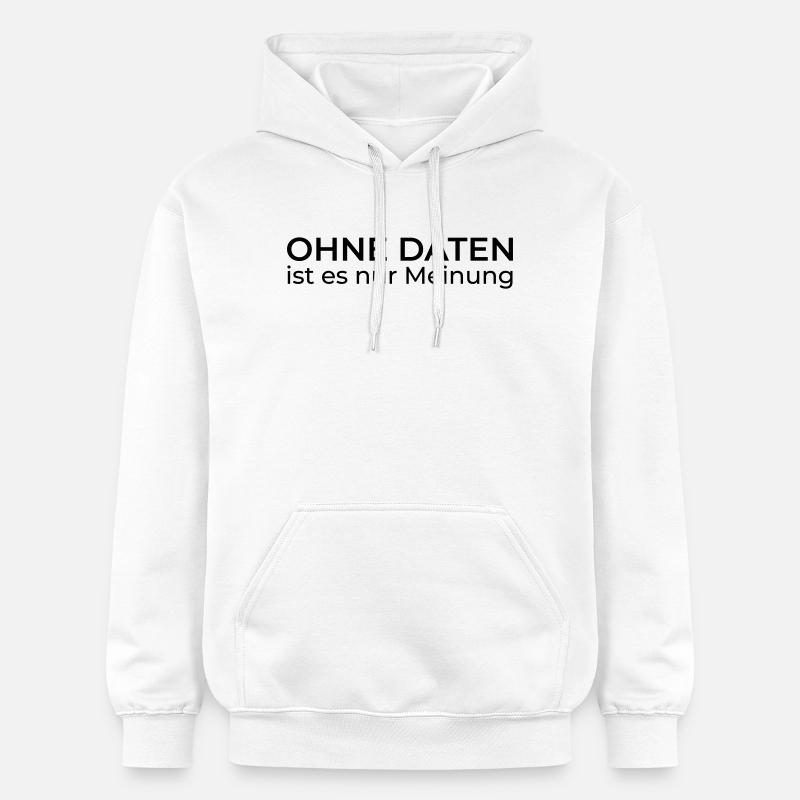 Without data, only opinion – Data & Engineering - Gildan Unisex Softstyle® Midweight Hoodie - white