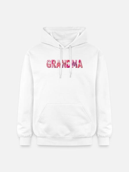 Großmutter Pink Plaid Buchstaben Patchwork - Gildan Unisex Softstyle® Midweight Hoodie - Weiß