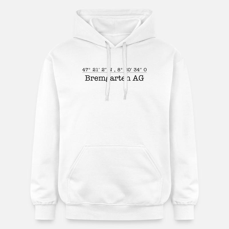 Bremgarten, canton d’Argovie, coordonnées - Sweat à capuche Softstyle® Gildan Unisexe - blanc