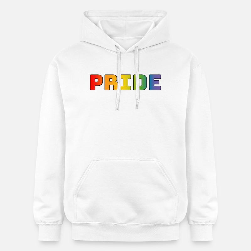 Regenbogen pride LGBT lgbtqi queer - Gildan Unisex Softstyle® Midweight Hoodie - Weiß