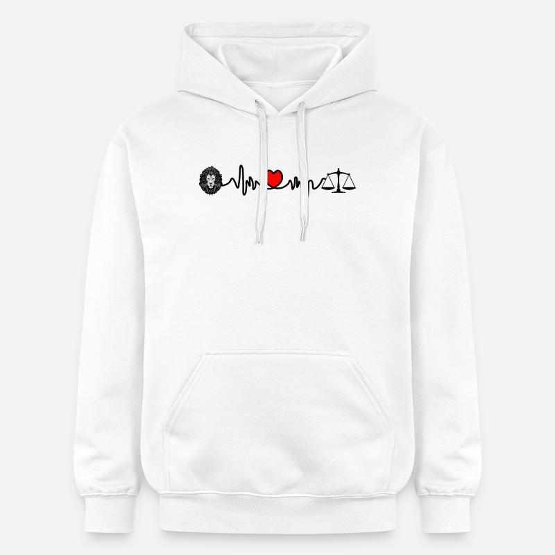 Fréquence cardiaque Cardio Lion Scale - Sweat à capuche Softstyle® Gildan Unisexe - blanc