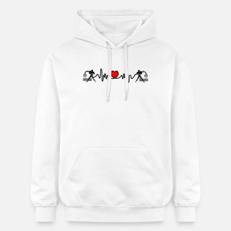 Herzfrequenz Cardio Wassermann Wassermann - Gildan Unisex Softstyle® Midweight Hoodie - Weiß