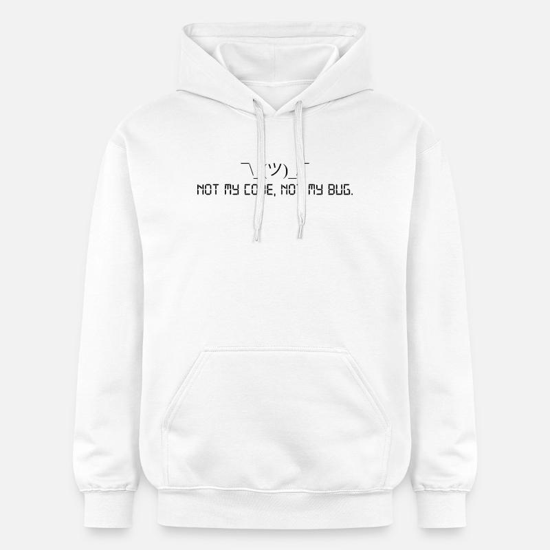 Pas mon code, pas mon bug. - Sweat à capuche Softstyle® Gildan Unisexe - blanc