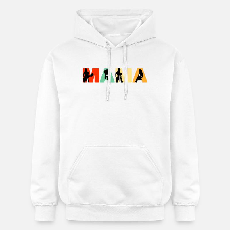 Basse Maman Musicienne rétro Mère - Sweat à capuche Softstyle® Gildan Unisexe - blanc