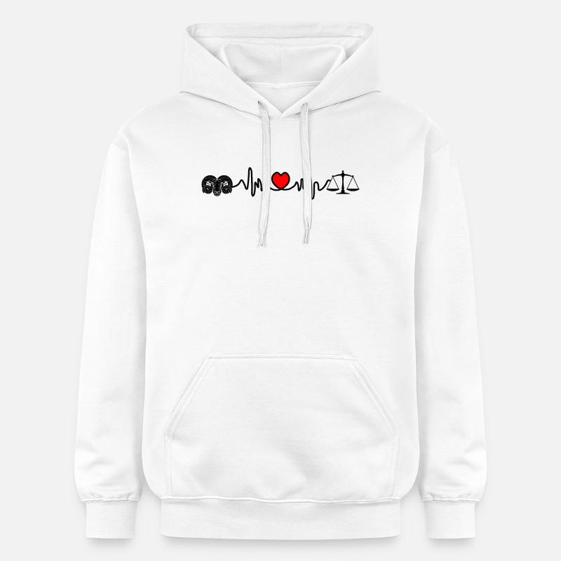 Herzfrequenz-Cardio-Ram-Skala - Gildan Unisex Softstyle® Midweight Hoodie - Weiß
