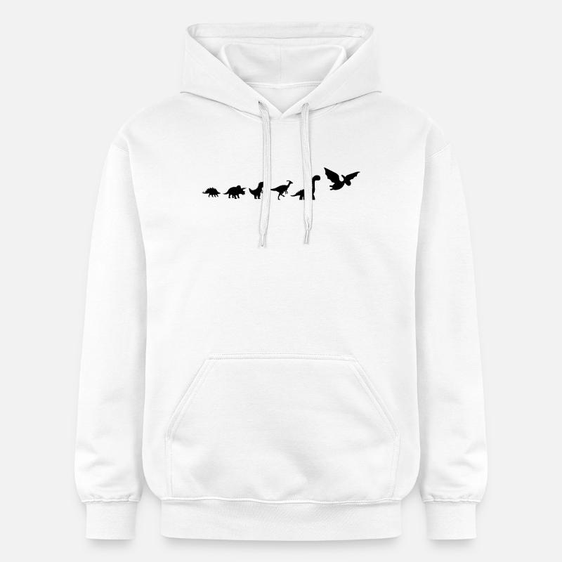 Évolution dinosaures  - Sweat à capuche Softstyle® Gildan Unisexe - blanc