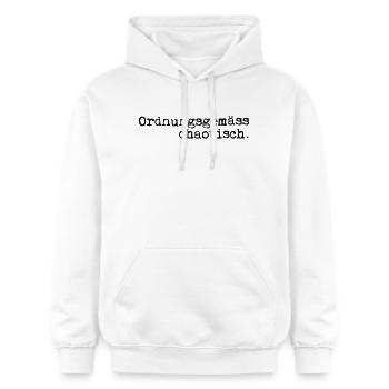 Vraiment, chaotique - Sweat à capuche Softstyle® Gildan Unisexe - blanc - Devant - Liana (172cm) & Jaron (178cm)