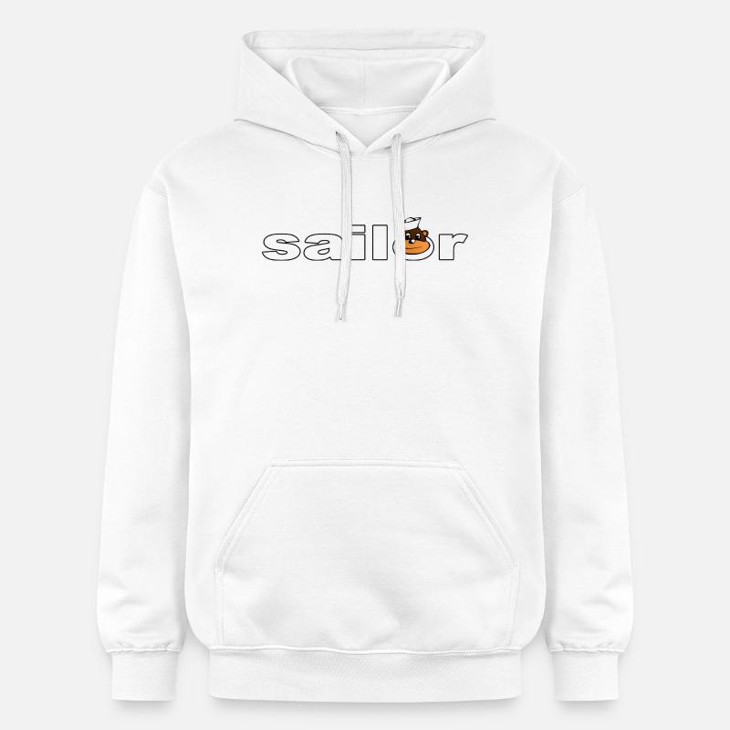 Marin - Sweat à capuche Softstyle® Gildan Unisexe - blanc