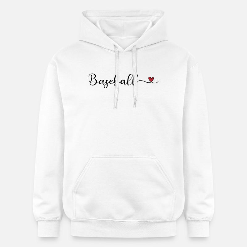 Base-ball - Sweat à capuche Softstyle® Gildan Unisexe - blanc
