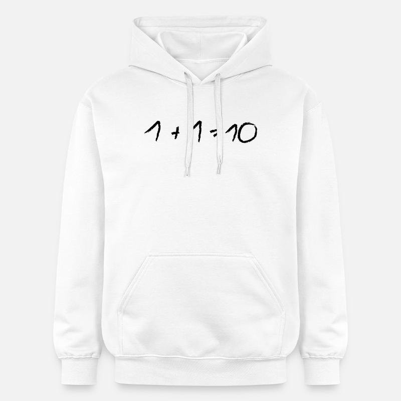 problème de maths 1 + 1 - Sweat à capuche Softstyle® Gildan Unisexe - blanc