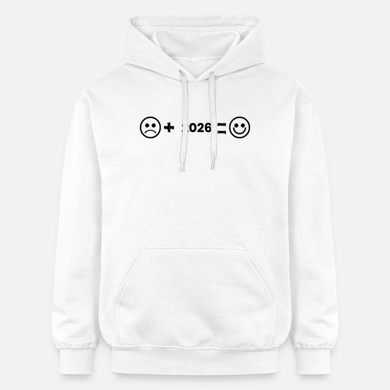 gluecklich_2026 - Sweat à capuche Softstyle® Gildan Unisexe - blanc