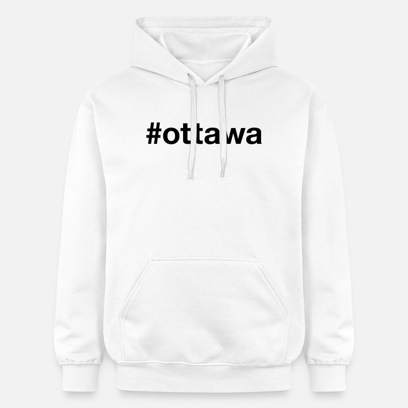 OTTAWA Canada Kanada Mot-clic - Sweat à capuche Softstyle® Gildan Unisexe - blanc