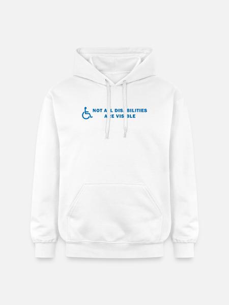 Not All Disabilities Are Visible - Gildan Unisex Softstyle® Midweight Hoodie - white