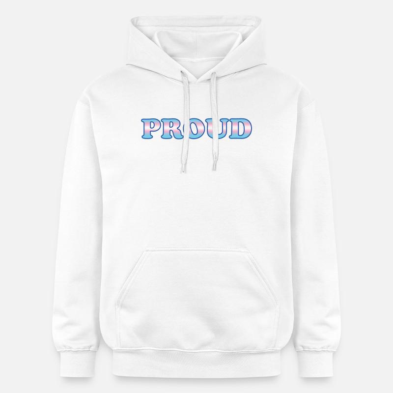 Trans Pride - Drapeau transgenre - Sweat à capuche Softstyle® Gildan Unisexe - blanc