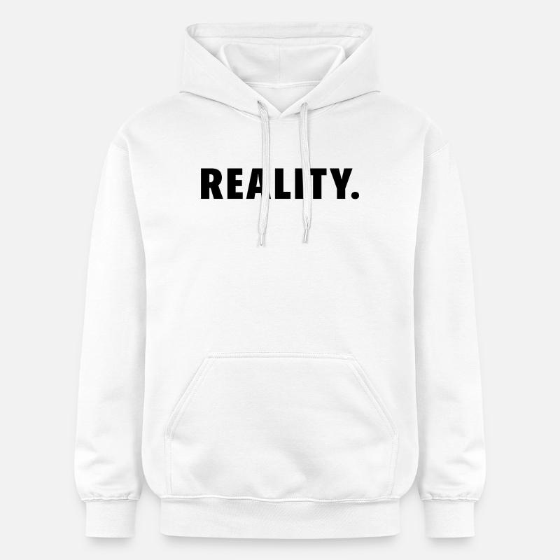 Réalité Typographie audacieuse - Sweat à capuche Softstyle® Gildan Unisexe - blanc