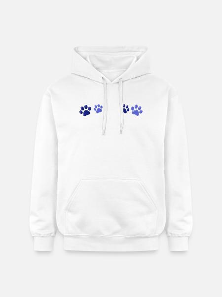 Blaue Tierdrucke - Gildan Unisex Softstyle® Midweight Hoodie - Weiß