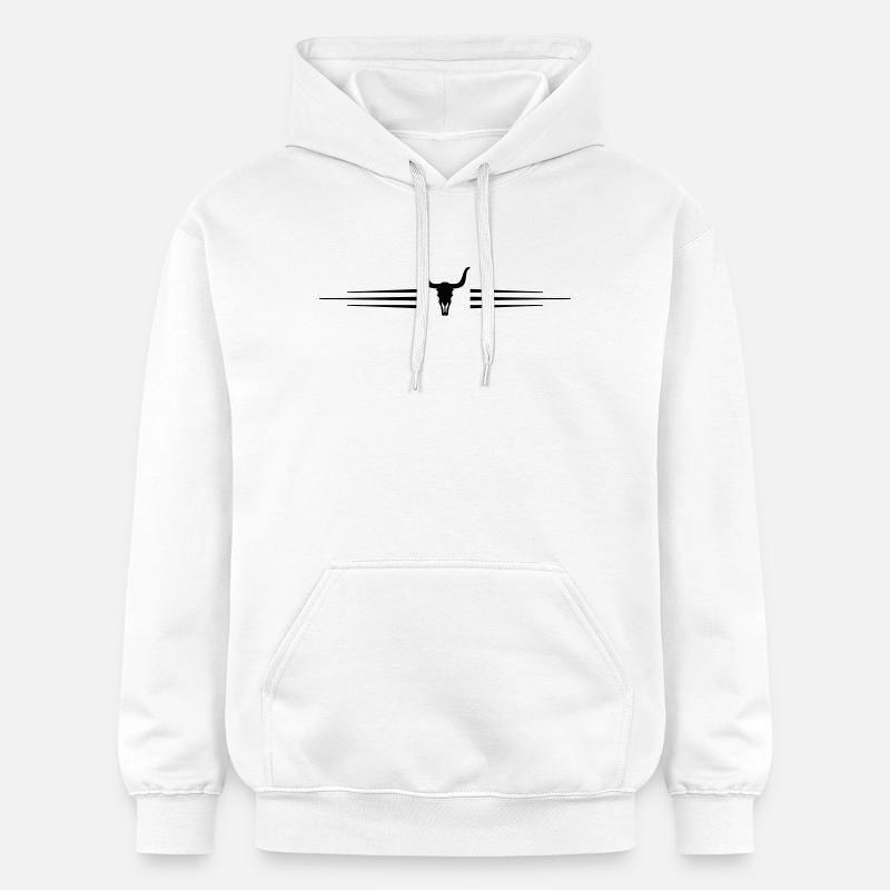 Ligne Bull Skeleton - Sweat à capuche Softstyle® Gildan Unisexe - blanc