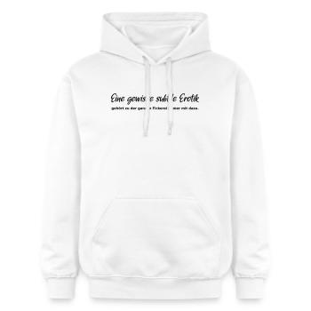 Eine gewisse subtile Erotik - Gildan Unisex Softstyle® Midweight Hoodie - Weiß - Vorne - Liana (172cm) & Jaron (178cm)