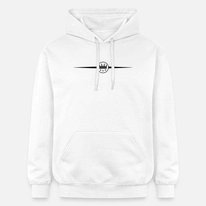 Ligne du symbole de la couronne - Sweat à capuche Softstyle® Gildan Unisexe - blanc