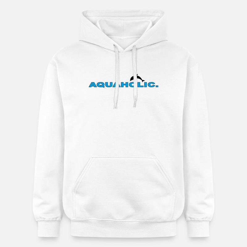 AQUAHOLIC - Sweat à capuche Softstyle® Gildan Unisexe - blanc