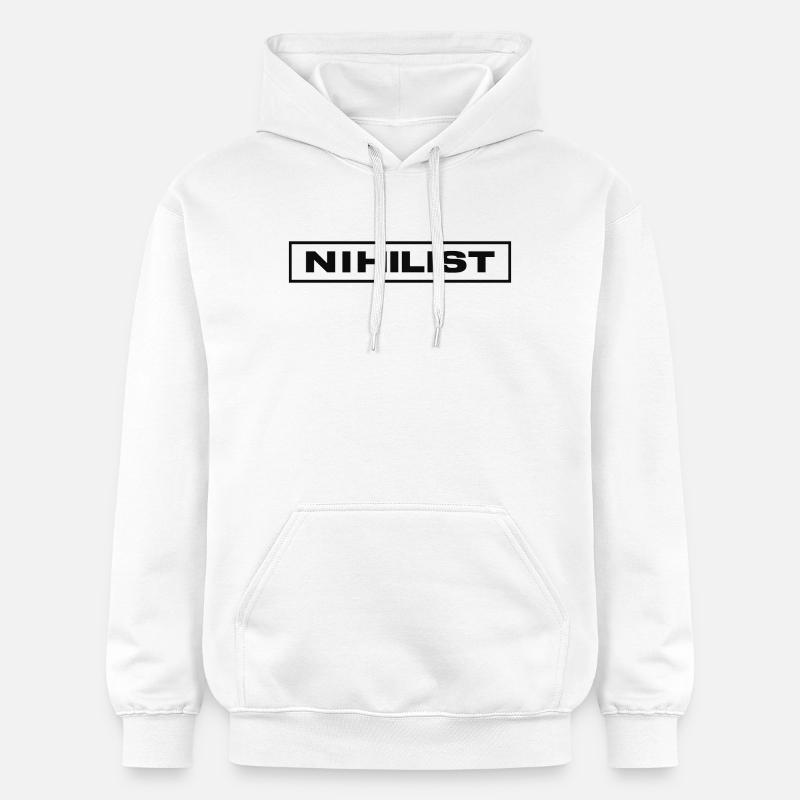 NIHILIST_DARK - Sweat à capuche Softstyle® Gildan Unisexe - blanc