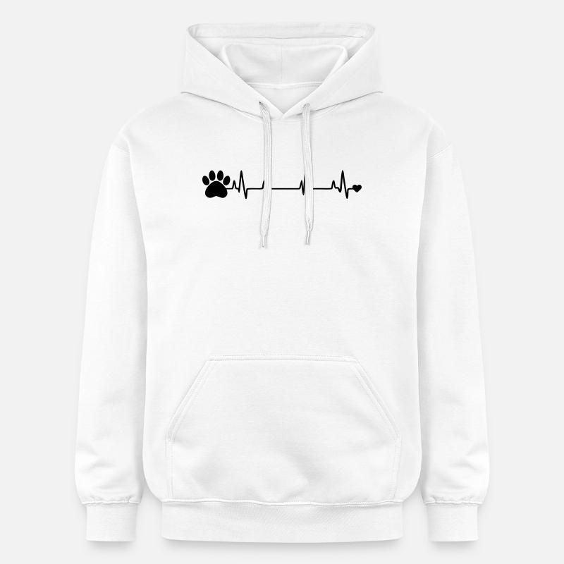 Empreinte de patte - Sweat à capuche Softstyle® Gildan Unisexe - blanc