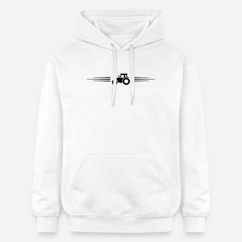 Ligne de symbole de tracteur - Sweat à capuche Softstyle® Gildan Unisexe - blanc