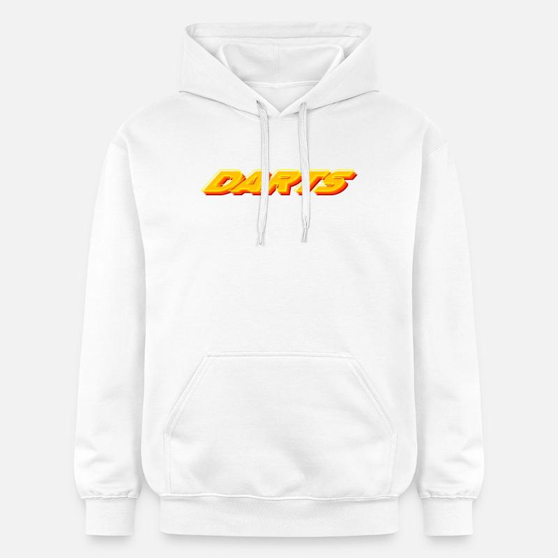Fléchettes, fléchettes, fléchettes rétro - Sweat à capuche Softstyle® Gildan Unisexe - blanc