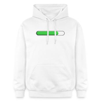 Durchschnittliche Spurweite Grün (drei Viertel) - Gildan Unisex Softstyle® Midweight Hoodie - Weiß - Vorne - Liana (172cm) & Jaron (178cm)