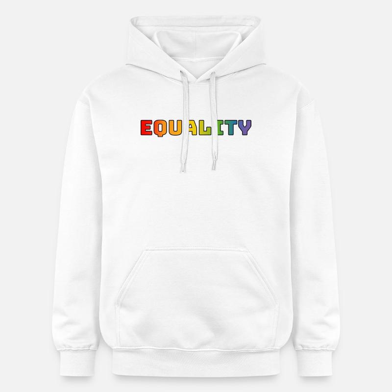 Regenbogen equality 1 - Gildan Unisex Softstyle® Midweight Hoodie - Weiß