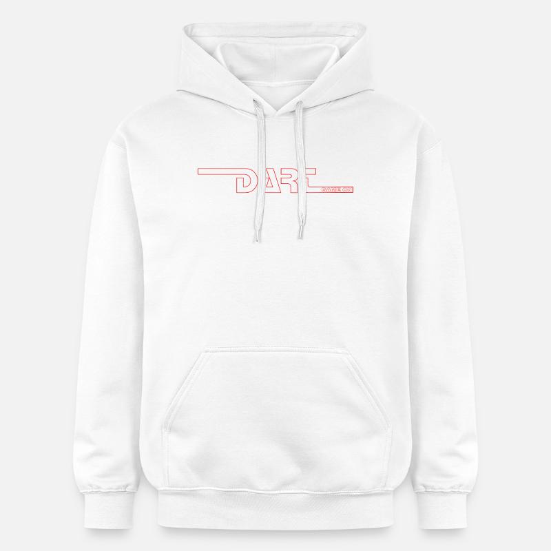 Fléchettes, fléchettes, FLÉCHETTES-GAME_ON_Rot - Sweat à capuche Softstyle® Gildan Unisexe - blanc