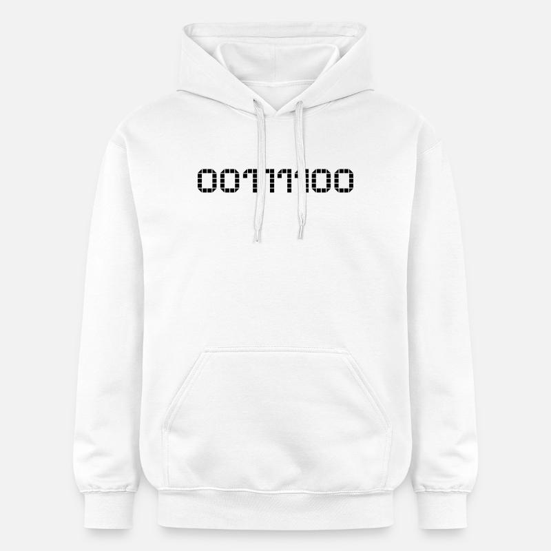 Notation binaire - 60 - Sweat à capuche Softstyle® Gildan Unisexe - blanc