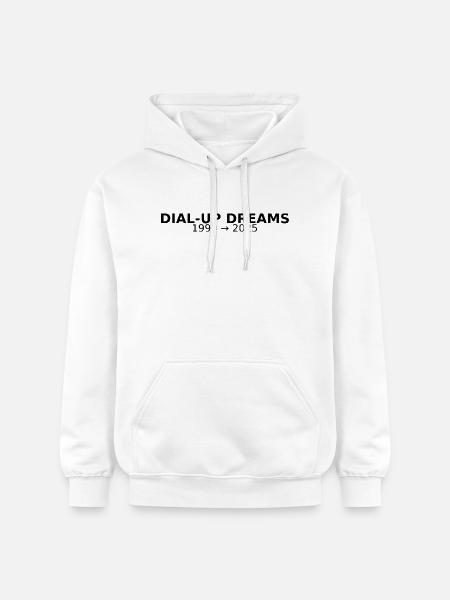 DIAL-UP DREAMS - Gildan Unisex Softstyle® Midweight Hoodie - white