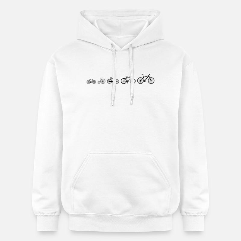 Évolution vélo  - Sweat à capuche Softstyle® Gildan Unisexe - blanc