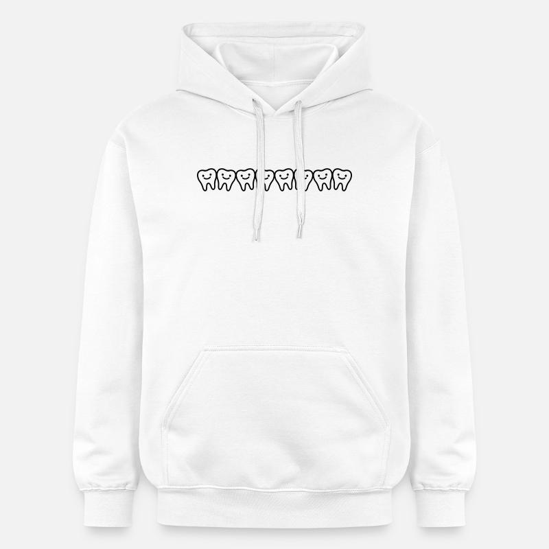 Dents sourient Dent - Sweat à capuche Softstyle® Gildan Unisexe - blanc